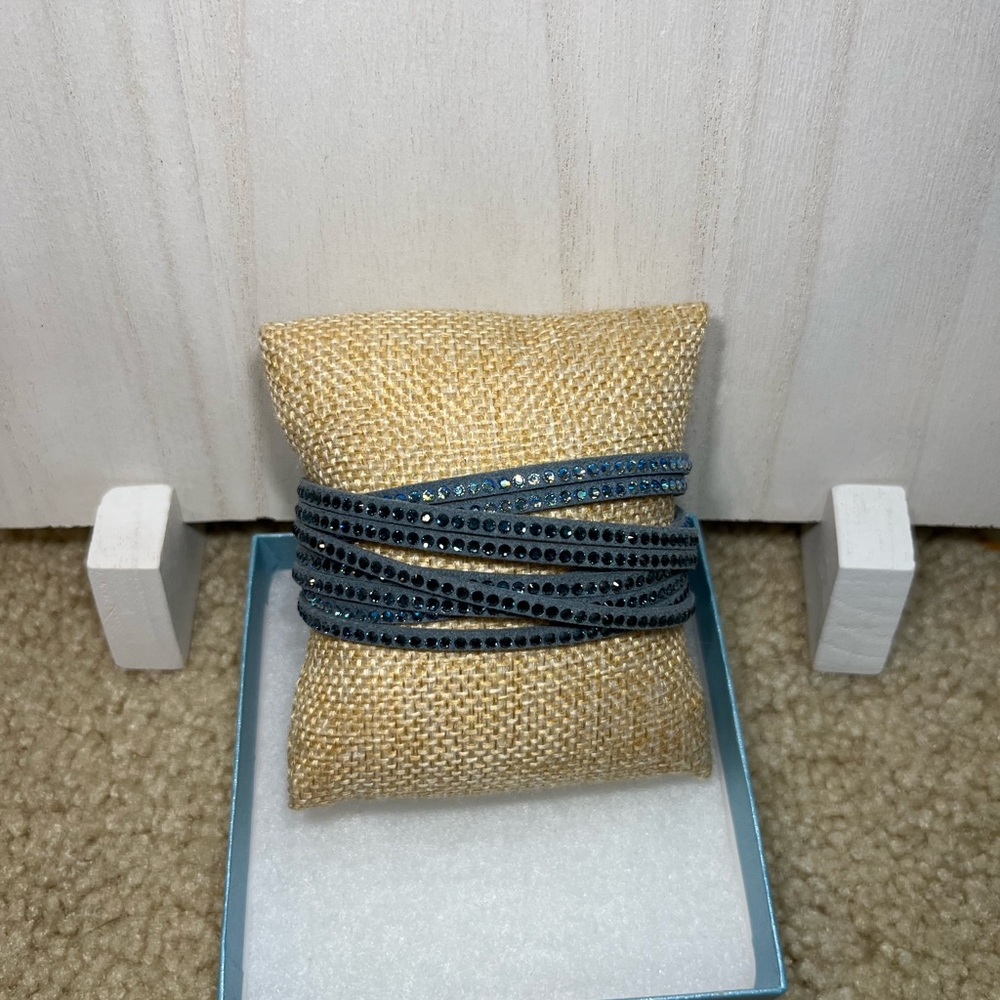 Denim Wrap-Star Bracelet